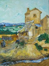 Alte Mühle (nach van Gogh) Öl auf Leinwand, 30 x 40, 1993