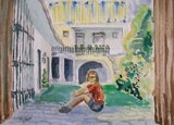 In Ungarn Papier, Aquarell, 21 x 30, 1998