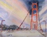 Golden Gate Papier, Aquarell, 40 x 30, 1998