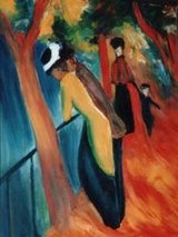 Im Park (nach Macke) Öl auf Leinwand, 40 x 50, 1999