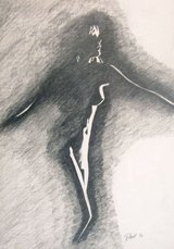 Morgentanz Papier, Bleistift - Kohle, 30 x 42, 1990