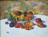 Früchte des Südens (nach Renoir) Öl auf Leinwand., 50 x 40, 1987