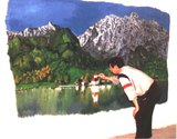 St. Bartholomä m. Königsee Wandmalerei, ca. 200 x 140, 1996