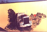 Truck Wandmalerei, ca. 300 x 150, 1990